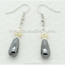 Magnetic Hematite Drop Beads Earrings